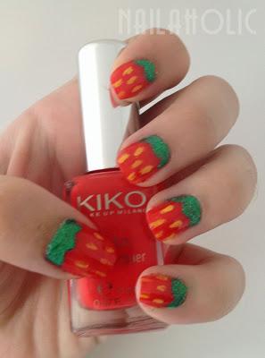 Tutorial - Summer nails: Strawberries