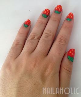 Tutorial - Summer nails: Strawberries