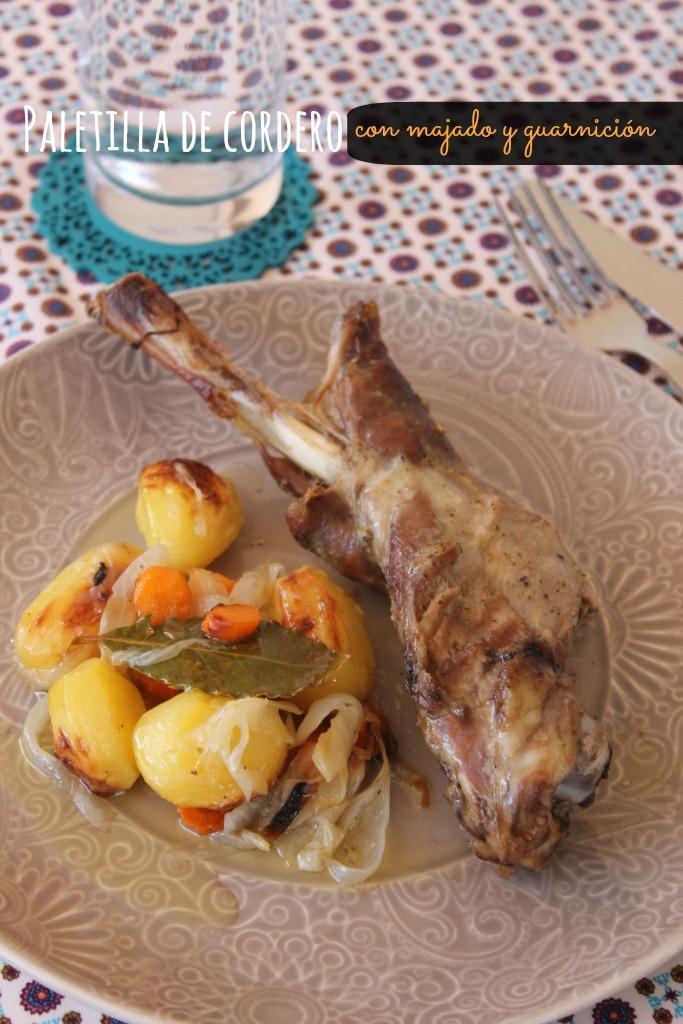 Paletilla de cordero con majado y guarnición. ¡Paso a paso!