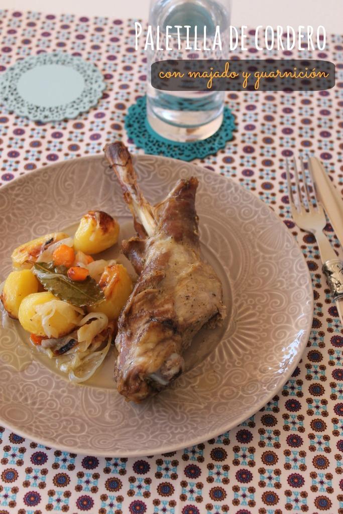 Paletilla de cordero con majado y guarnición. ¡Paso a paso!