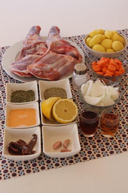 Paletilla de cordero con majado y guarnición. ¡Paso a paso!