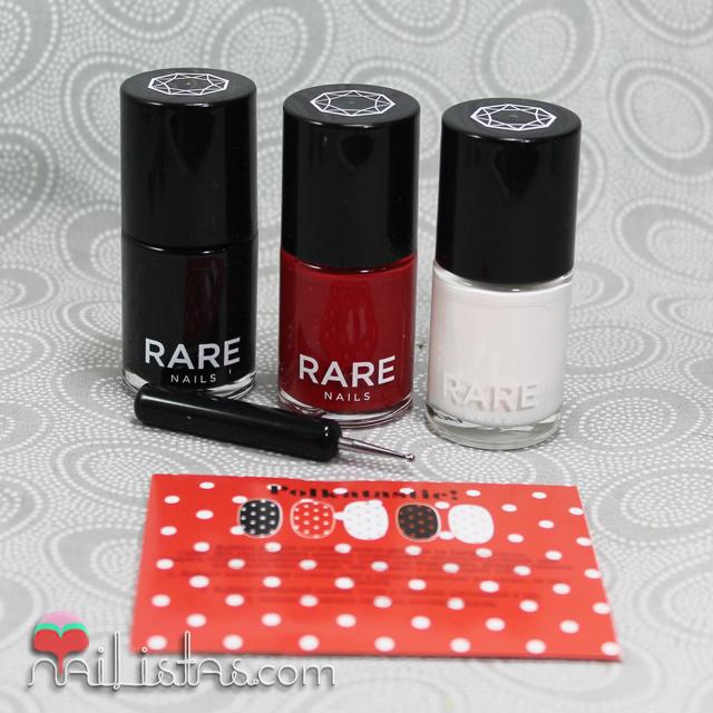 Uñas de lunares con el pack Polkatastic de Rare Nails