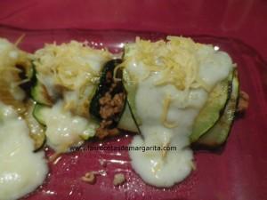 canelones y6 Canelones de calabacin con carne picada