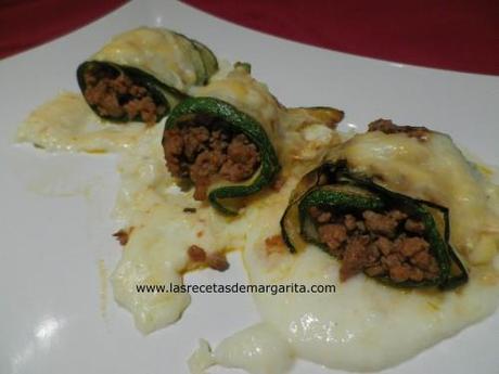 canelones y7 Canelones de calabacin con carne picada