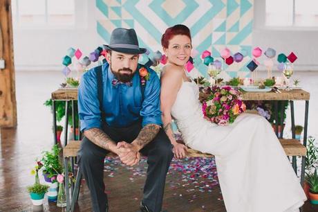 Caminos de mesa geometricos y Handmade