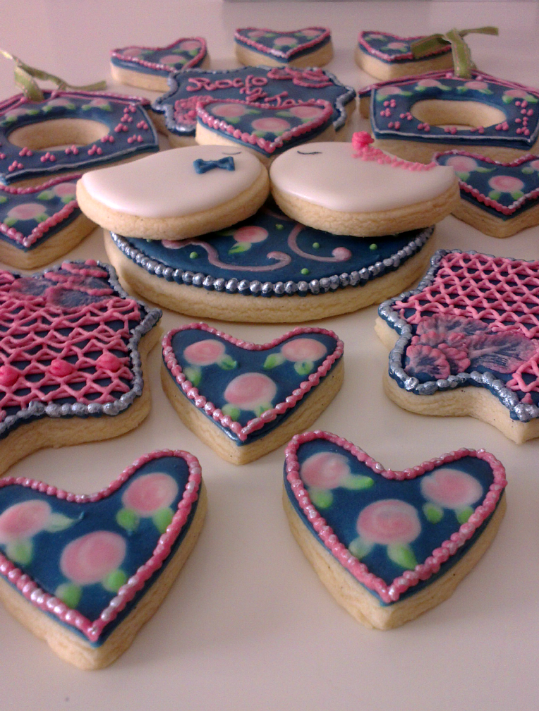 ♥ Galletas decoradas para regalo de boda a los recién casados