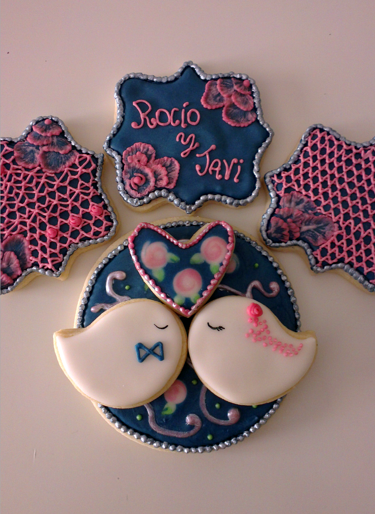 ♥ Galletas decoradas para regalo de boda a los recién casados