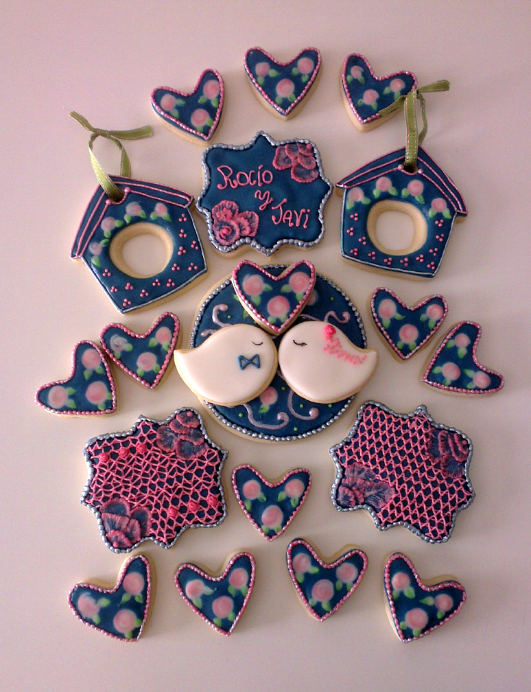 ♥ Galletas decoradas para regalo de boda a los recién casados