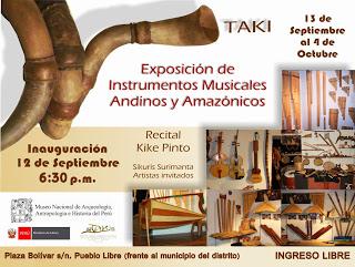 Instrumentos musicales andinos y amazónicos (exposición temporal) en el Museo Pueblo Libre