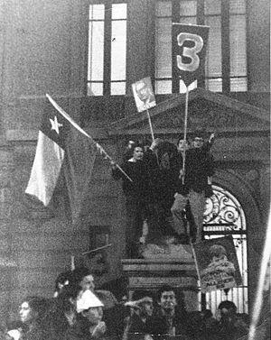 I took this picture the night Salvador Allende...