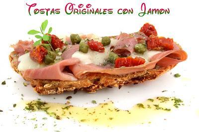 tostas originales, jamón al horno, jamón ibérico, recetas al horno, carne, tostas