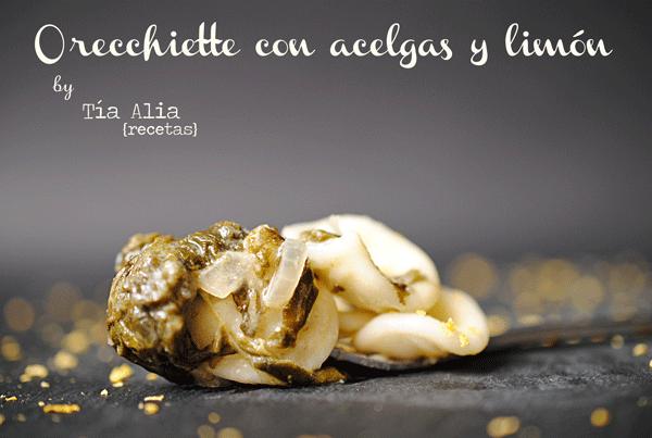 Orecchiette con acelgas y limón