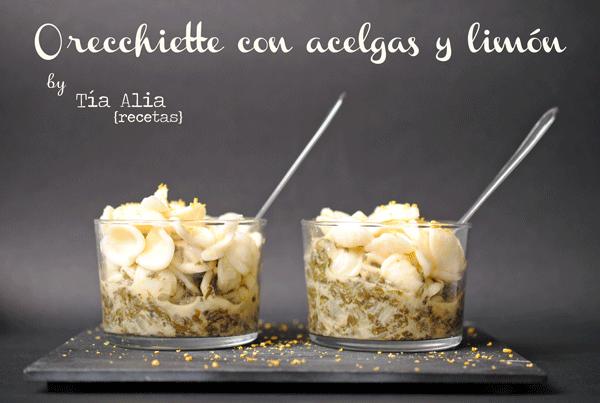 Orecchiette con acelgas y limón