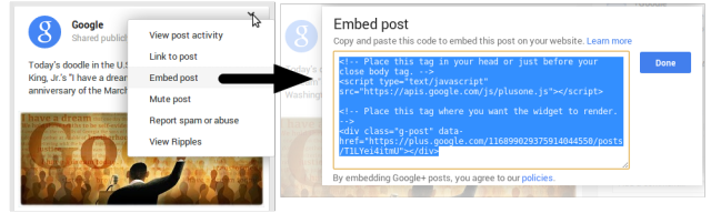 Mensajes incrustados