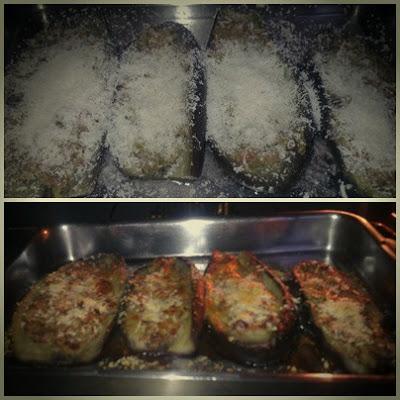 Berenjenas rellenas gratinadas