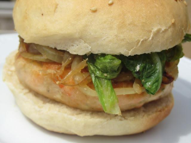 Hamburguesas de salmón amariscadas