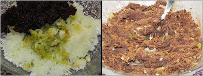 PIMIENTOS RELLENOS DE MORCILLA DE LEÓN CON PATATA Y VERDURAS