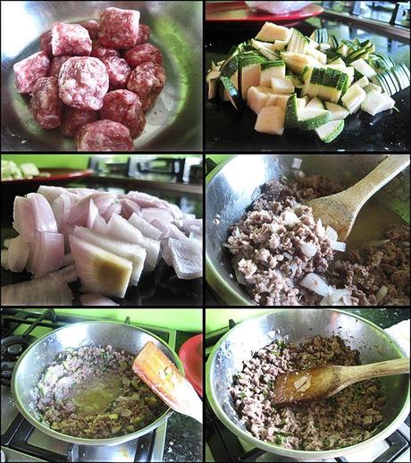 Pastel de hojaldre con carne