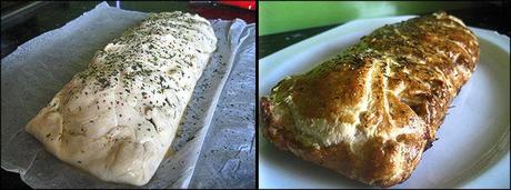 Pastel de hojaldre con carne