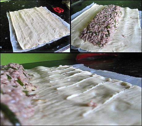 Pastel de hojaldre con carne