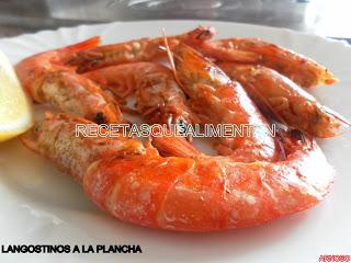 LANGOSTINOS A LA PLANCHA