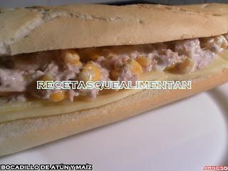 BOCADILLO DE ATÚN Y MAÍZ