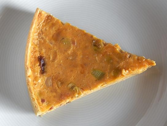 Quiche de calabaza, jamón y queso