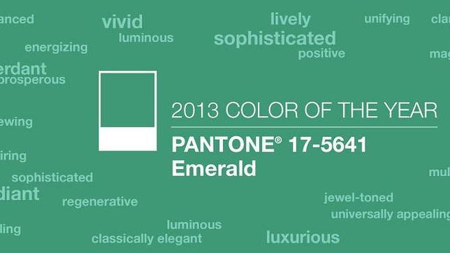 El color oficial del 2013 es el verde esmeralda