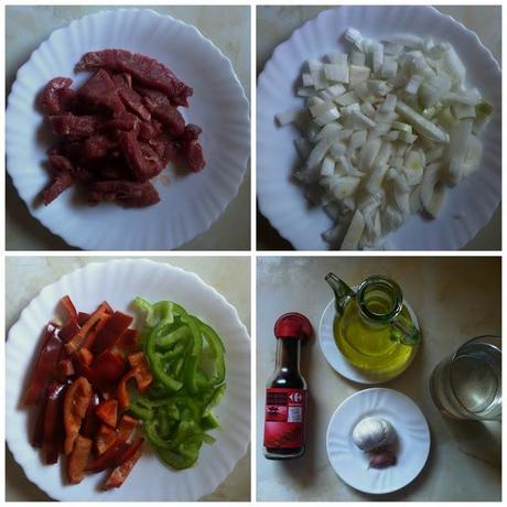 Cocina fácil y sana: ternera con pimientos y salsa de soja