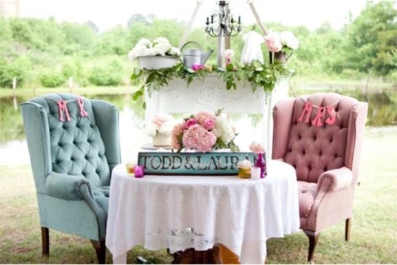 My Wedding Inspiration: mesas de banquete sólo para novios