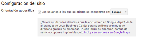 SEO internacional, Geo targeting para Google