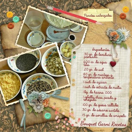 Pancitos saborizados (sésamo, queso, cebolla y amapola)