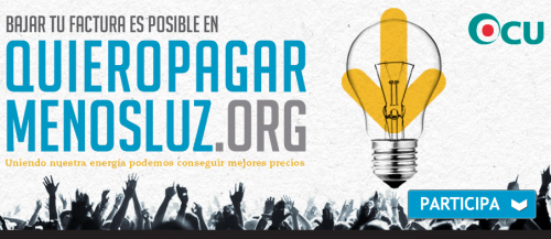 La OCU propone la primera compra colectiva de electricidad en España, apúntate!