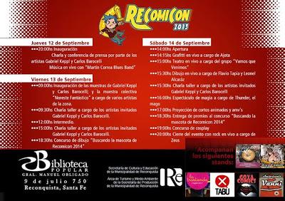 RECOMICON 2013: Cuarta edición de la convención de Reconquista