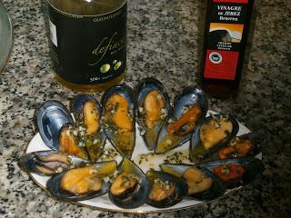 Mejillones al vapor con salsa vinagreta