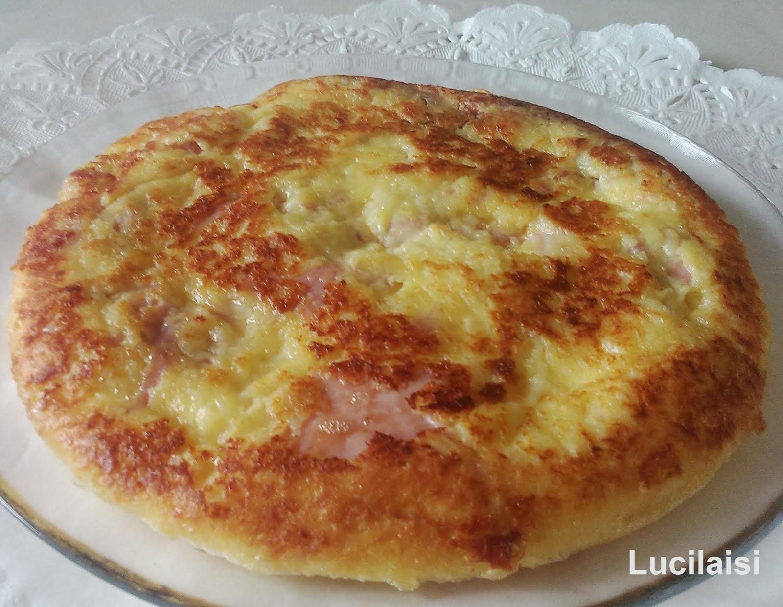 Tortilla de jamón york y queso