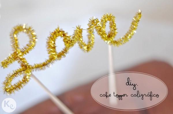 DIY. Calligraphic Cake Topper