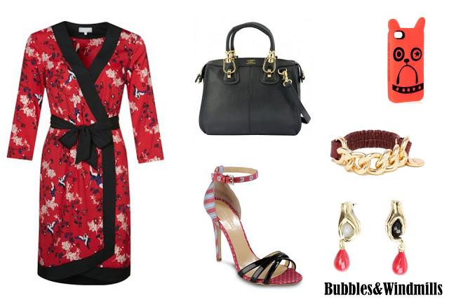 How to combine... red oriental dress