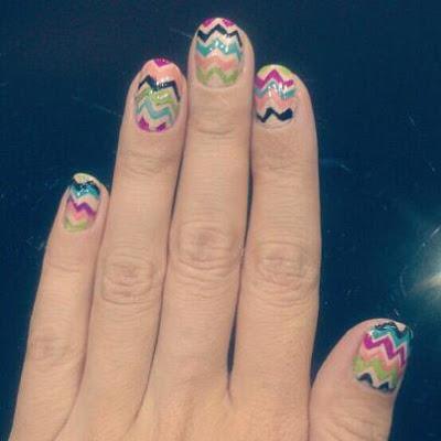 RETO ESMALTOFÍLICAS 2º: CHEVRON NAILS
