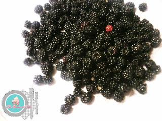 Tarta de moras y crema pastelera.