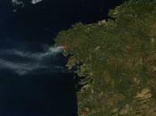 Imagen satélite (13.09.2013) incendios forestales Galicia