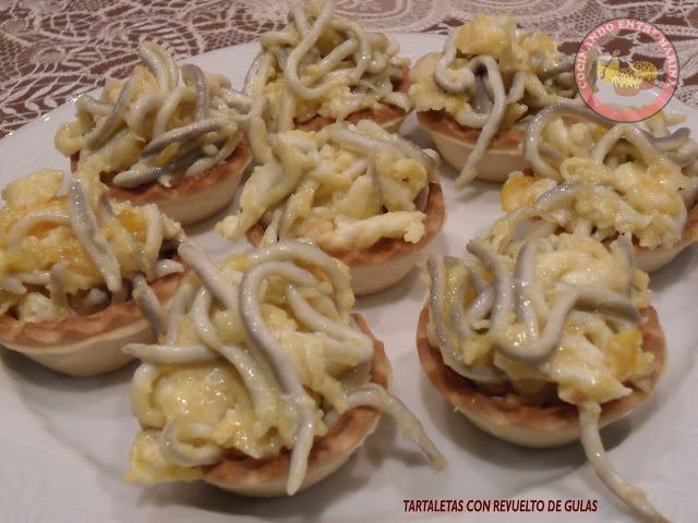 TARTALETAS CON REVUELTO DE GULAS