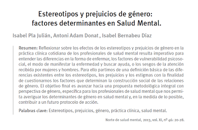 Estereotipos y prejuicios de género - Pla y col.