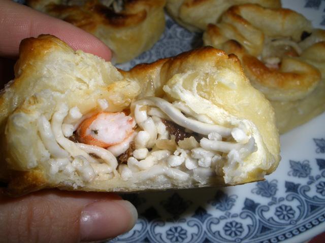 Saquitos de Marisco y Setas