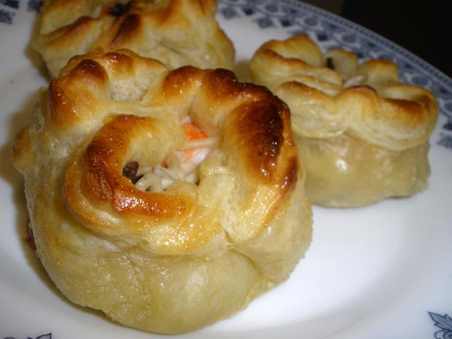 Saquitos de Marisco y Setas