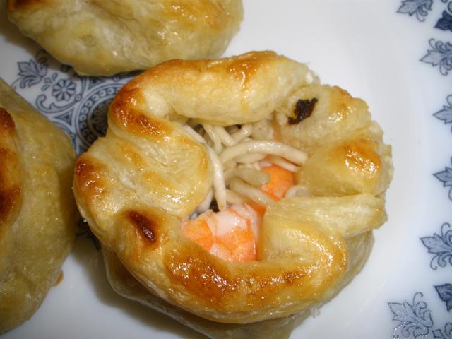 Saquitos de Marisco y Setas