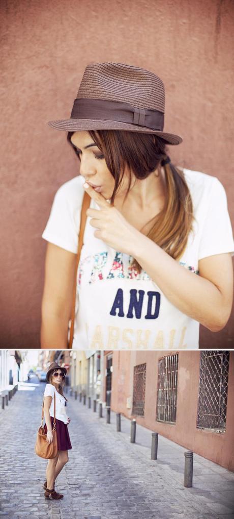 street style barbara crespo sunday stroll franklin and marshall tshirt outfit