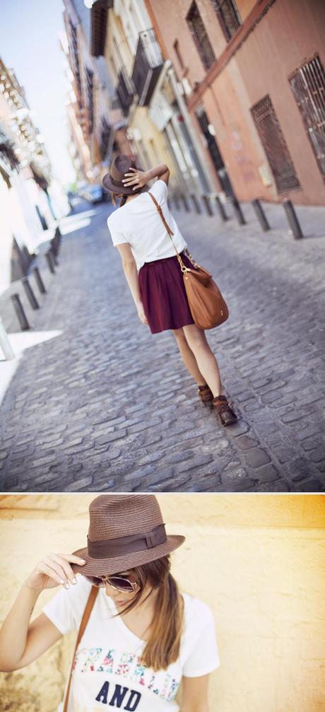 street style barbara crespo sunday stroll franklin and marshall tshirt outfit