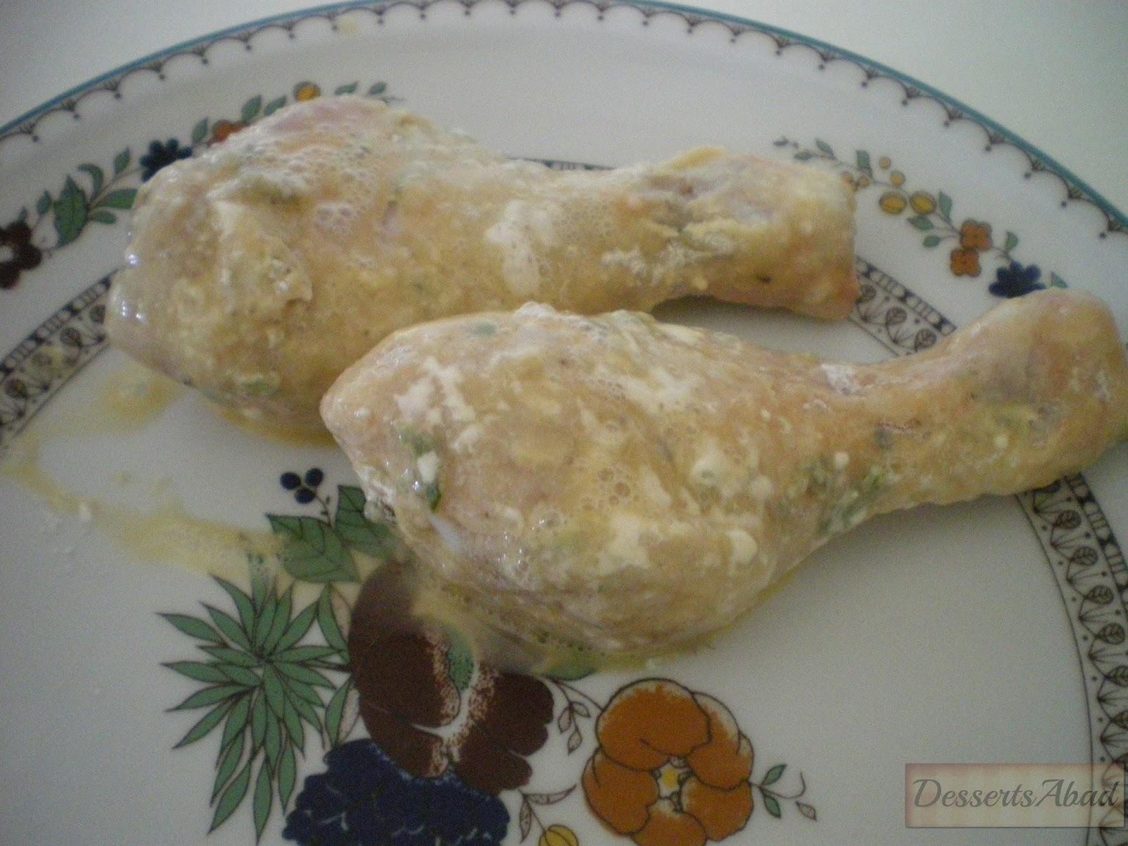 Pollo frito con tomillo y limón
