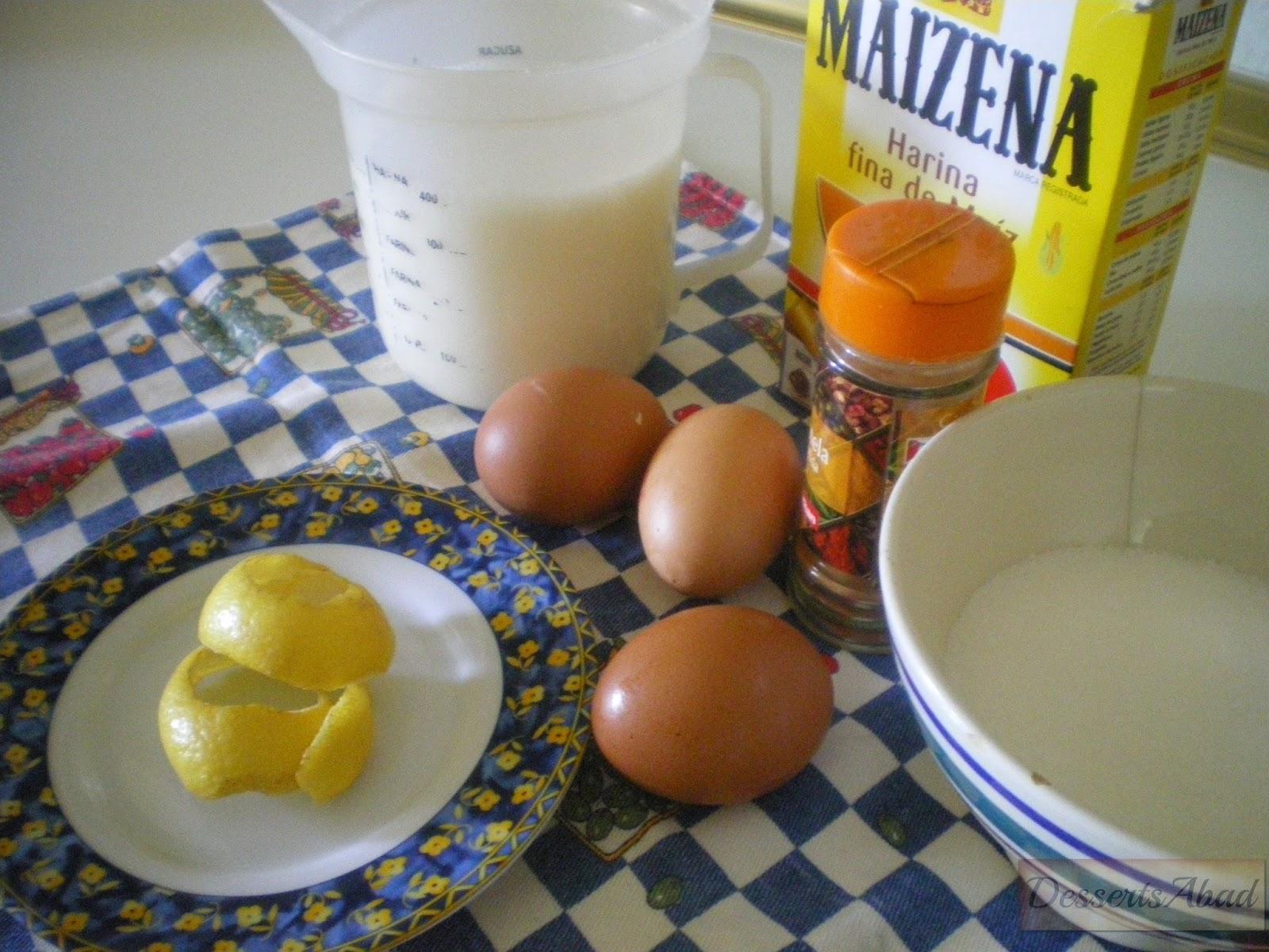 Ingredientes natillas
